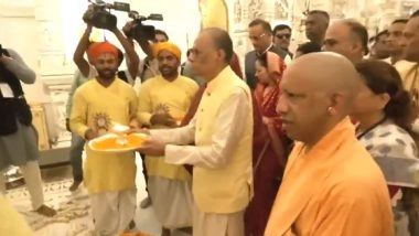 Navinchandra Ramgoolam India Visit: Mauritius PM Visits Ayodhya, Offers Prayers at Shri Ram Janmabhoomi With UP CM Yogi Adityanath (Watch Videos)