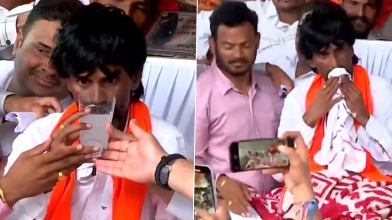 Maratha Quota Protest: Manoj Jarange-Patil Ends Hunger Strike As Maharashtra Government Accepts His Demands, Says &lsquo;Today Is Diwali for Us&rsquo; (Watch Videos)
