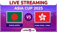 Bangladesh vs Hong Kong, China, Asia Cup 2025 Free Live Streaming Online: How To Watch BAN vs HKC T20I Cricket Match Live Telecast on TV in India?