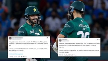 Fans Accuse PCB of Providing Low Quality Jersey and Kit for Pakistan Cricket Team During Asia Cup 2025 After Players Seen Heavily Sweating