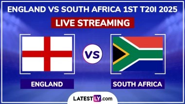 England vs South Africa Live Streaming Online, 1st T20I 2025: How To Watch ENG vs SA Cricket Match Free Live Telecast on TV?