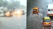 Mumbai Rains: Red Alert Issued by IMD After Heavy Rainfall Causes Waterlogging, Disrupts Vehicular Traffic in Several Areas (Watch Videos)