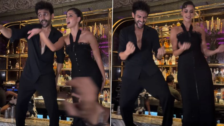 Kartik Aaryan, Ananya Panday Dance on Iconic Song &lsquo;Jumma Chumma De De&rsquo; From 1991 Film &lsquo;Hum&rsquo; (Watch Video)