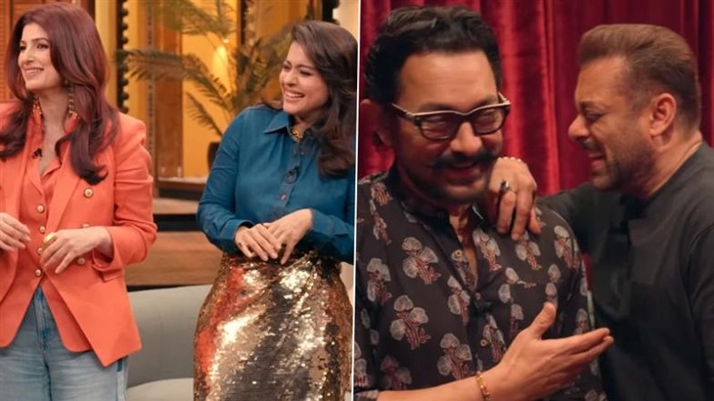 ‘Two Much With Kajol and Twinkle’ Trailer: Salman Khan-Aamir Khan Light Up Prime Video’s Talk Show With Unfiltered Fun; Alia Bhatt, Karan Johar, Varun Dhawan and Others To Also Join (Watch Video)