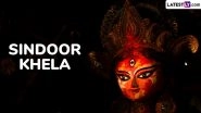 Sindoor Khela 2025 Wishes and Subho Bijoya Images: Send Messages, Greetings, Quotes and HD Wallpapers With Friends and Family on Durga Visarjan Day