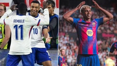 Kylian Mbappe Picks France Teammate Ousmane Dembele as Ballon d’Or 2025 Favourite, Rules Out Barca Star Lamine Yamal From Race With Cheeky ‘He Plays for Barcelona’ Remark