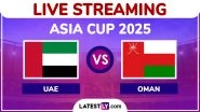 United Arab Emirates vs Oman, Asia Cup 2025 Free Live Streaming Online: How To Watch UAE vs OMA T20I Cricket Match Live Telecast on TV in India?