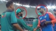 Suryakumar Yadav Shakes Hands With Ex-Pakistan Cricketer and Bangladesh Spin Bowling Coach Mushtaq Ahmed During IND vs BAN Asia Cup 2025 Super 4 Match, Fans React