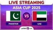 Pakistan vs United Arab Emirates, Asia Cup 2025 Free Live Streaming Online: How To Watch PAK vs UAE T20I Cricket Match Live Telecast on TV in India?