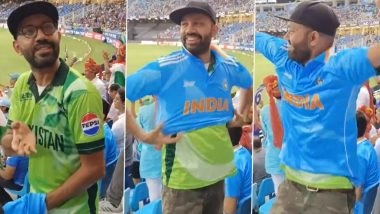 Spectator Wears Indian Jersey Over Pakistan Kit As Men in Blue Marched Towards Victory In IND vs PAK Asia Cup 2025 (Watch Video)