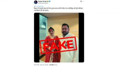 Raveena Tandon To Campaign for RJD in Bihar Polls? Fact Check Debunks Unverified Claim Circulated With Old Video of Actor’s Meeting With Tejashwi Yadav