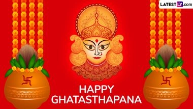 Ghatasthapana 2025 Images and Happy Navratri HD Wallpapers for Free Download Online: Share Wishes, Maa Durga Photos, Greetings and WhatsApp Status With Family and Friends