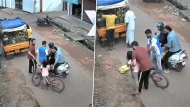 Heroic Rescue in Kannur: Young Men Save 8-Year-Old Girl Choking on Chewing Gum in Kerala, Video Goes Viral