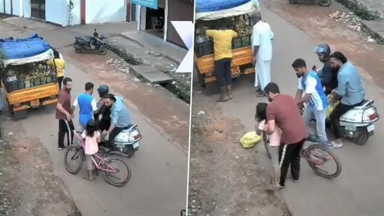 Heroic Rescue in Kannur: Young Men Save 8-Year-Old Girl Choking on Chewing Gum in Kerala, Video Goes Viral