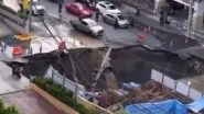 Sinkhole in Bangkok: Traffic Disrupted As Massive 50-Metre-Deep Sinkhole Swallows Part of Samsen Road Near Wachira Hospital in Thailand; Videos Surface