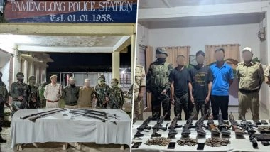 Indian Army, Assam Rifles Apprehend 9 Suspected Cadres in Manipur; Weapons and Narcotics Seized (See Pics)