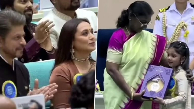 71st National Film Awards: SRK, Rani Smile As Adorable Child Artiste Treesha Thosar Accepts National Award for &lsquo;Naal 2&rsquo;, Video Goes Viral; Read Message