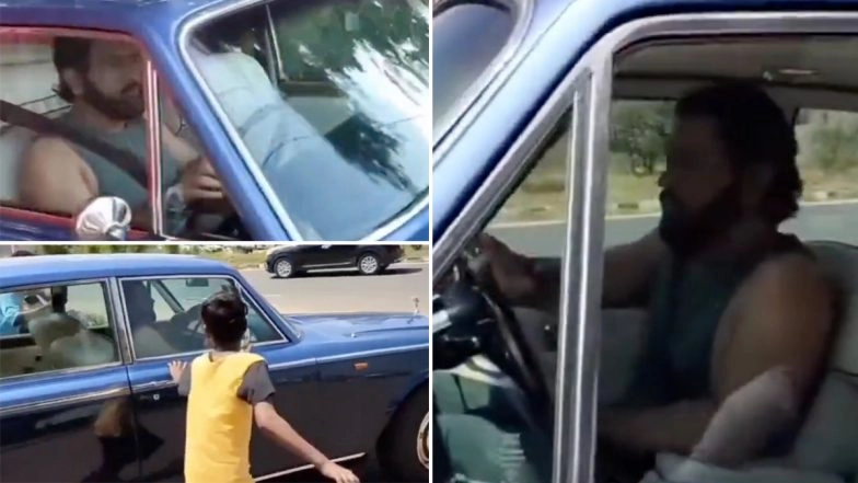 MS Dhoni Spotted Driving His Vintage Rolls-Royce in Ranchi, Young Fans Flock to Catch Glimpse of Former India Captain (Watch Viral Video)