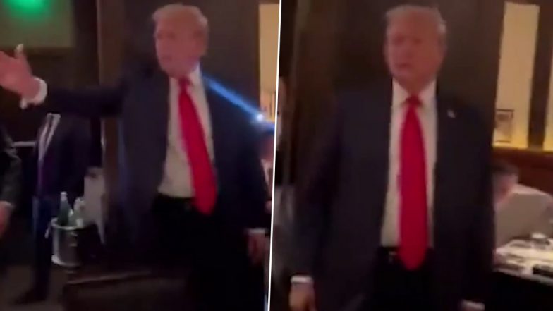 Donald Trump Faces Protest: US President Heckled at Washington Restaurant As Protesters Raise ‘Free DC! Free Palestine! Trump Is the Hitler of Our Time’ Slogans (Watch Video)