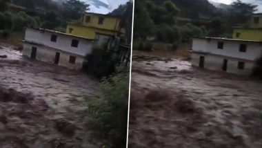 Chamoli Cloudburst: 5 Missing After Cloudburst Triggered by Torrential Rainfall Strikes Uttarakhand District, Rescue and Relief Operations Underway (Watch Video)