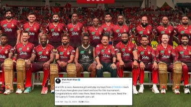 'Need the Trini Party' Co-Owner Shah Rukh Khan Hails Trinbago Knight Riders’ Record Fifth Caribbean Premier League Title As TKR Beats Guyana Amazon Warriors in CPL 2025 Final (See Post)