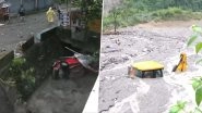 Uttarakhand Cloudburst: Commuters Stranded, Vehicles Submerged and Roads Near IT Park Inundated Amid Heavy Rainfall in Dehradun (Videos)