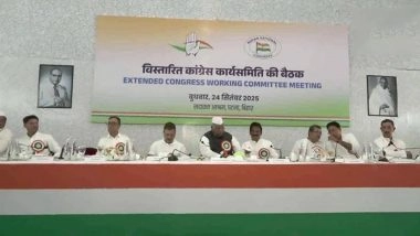 CWC 2025: Congress Begins Working Committee Meeting at Sadaqat Ashram in Patna Ahead of Bihar Assembly Elections (See Pics and Videos)