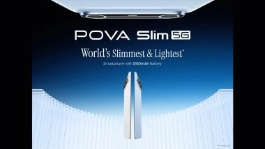 Tecno Pova Slim 5G Price, Specifications, Features and Sale Details Revealed, Know All About Latest ‘World’s Slimmest and Lightest’ Smartphone Launched in India