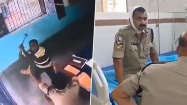 Andhra Pradesh Jailbreak Caught on Camera: 2 Remand Prisoners Escape From Anakapalli Jail After Attacking Warden with Hammer; Police Launch Manhunt for Accused Inmates (Watch Videos)