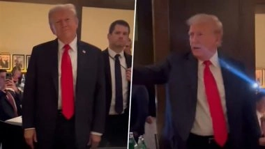 ‘Trump Is Hitler of Our Time’: Codepink Activists Disrupt Dinner Attended by Donald Trump in Washington, Chant ‘Free DC, Free Palestine’ Slogans (Videos)