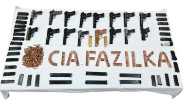 Punjab: BSF and Punjab Police in Joint Operation Seize Large Cache of Arms Along Indo-Pak Border; 16 Pistols Recovered, 2 Smugglers Arrested