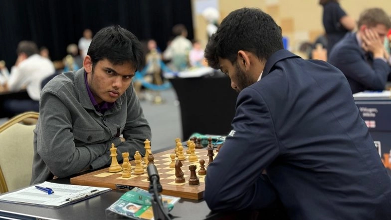 Youngest Grandmaster Abhimanyu Mishra Takes Down Youngest World Chess Champion Gukesh D in Fifth Round of Ongoing FIDE Grand Swiss 2025