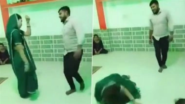 Sudden Death Caught on Camera in Khargone: 19-Year-Old Newly Married Woman Collapses and Dies of Heart Attack While Performing Garba with Husband in Madhya Pradesh; Disturbing Video Surfaces