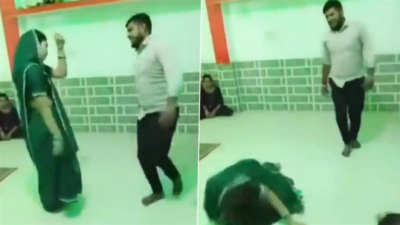 Sudden Death Caught on Camera in Khargone: 19-Year-Old Newly Married Woman Collapses and Dies of Heart Attack While Performing Garba with Husband in Madhya Pradesh; Disturbing Video Surfaces