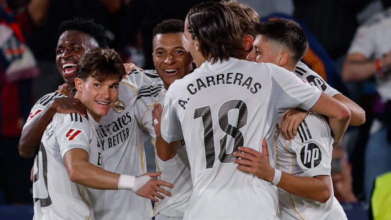 Kylian Mbappe Scores Brace As Real Madrid Beat Levante 4&ndash;1 To Maintain 100 Percent Start to La Liga 2025&ndash;26 Season (Watch Goal Video Highlights)