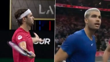 Taylor Fritz Stuns World Number 1 Carlos Alcaraz 6-3, 6-2 at Laver Cup 2025 Day 2 as Team World Extend Lead to 7-3 Over Team Europe