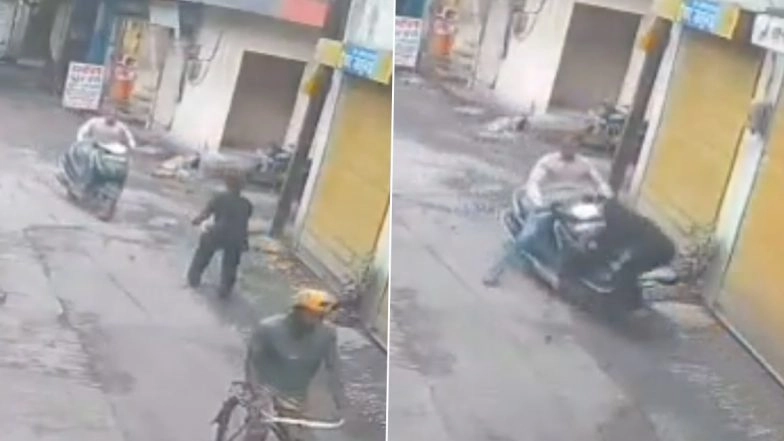 Indore Shocker: Refused To Reconcile, Man Rams Ex-Girlfriend With Scooter in Madhya Pradesh; Horrifying Video Surfaces