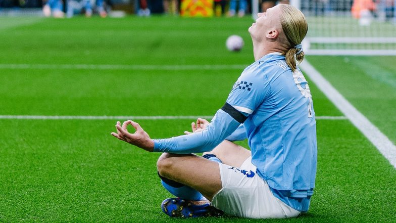 Premier League 2025–26: Erling Haaland Brace Fires Manchester City to 3–0 Win Over Manchester United in Manchester Derby; Phil Foden Shines On Return (Watch Goal Video Highlights)