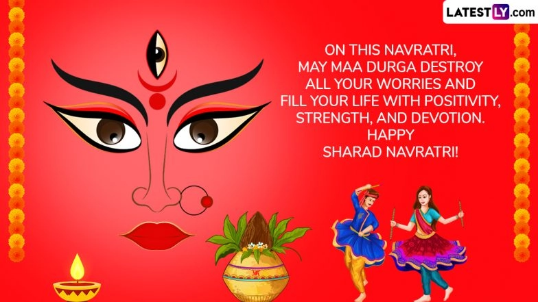 Happy Navratri 2025 Messages and Greetings: Share Auspicious Quotes and Festive Images of Maa Durga