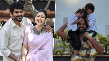 Vignesh Shivan Turns 40: Nayanthara Drops Adorable Pictures of Her Husband With Kids Uyir and Ulag, Pens ‘My Heart, My Home, My Everything’ (View Post)