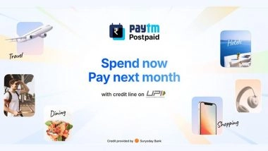 Paytm Postpaid: Fintech Firm Launches Postpaid on UPI With ‘Spend Now, Pay Next Month’ Feature for Credit-Based Payments; Check Features and Other Details