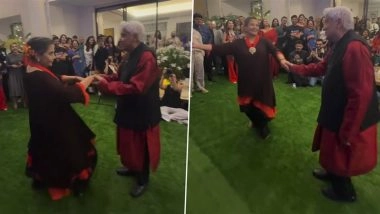 Shabana Azmi’s Birthday Dance With Husband Javed Akhtar to ‘Pretty Little Baby’ Goes Viral; Rekha, Madhuri Dixit and Other Actors Cheer Them On (Watch Video)