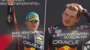 Fans Chant &lsquo;Du Du Du Max Verstappen!&rsquo; As Red Bull Driver Steps On Podium After Winning F1 Italian Grand Prix 2025 at Monza (Watch Video)