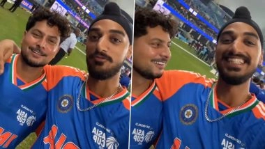 Arshdeep Singh and Kuldeep Yadav Recreate ‘Final Match You Perform What Happening?’ Moment After India Win Asia Cup 2025 Final Against Pakistan (Watch Video)