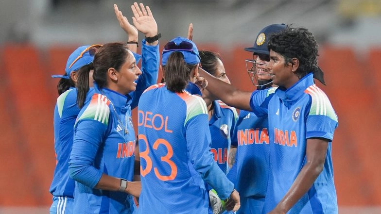 How To Watch IND-W vs PAK-W Free Live Streaming Online of ICC Women’s World Cup 2025 Match? Get Telecast Details of India Women vs Pakistan Women Cricket Match on TV