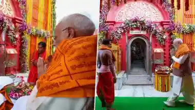 ‘Prayed for Well-Being and Prosperity of My Fellow Indians’: PM Narendra Modi Offers Prayers at Tripura’s Mata Tripura Sundari Temple on 1st Day of Navratri 2025, Shares Photos