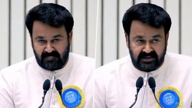 71st National Film Awards: Mohanlal Gets Standing Ovation As He Receives Dadasaheb Phalke Award From President Droupadi Murmu (Watch Video)