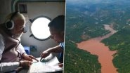 PM Narendra Modi Conducts Aerial Survey of Areas Affected by Cloudbursts, Rain and Landslides in Himachal Pradesh; Announces Financial Aid (See Pics)