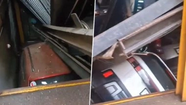 Mumbai: Several Vehicles Damaged After 3-Storey Automated Car Parking System Collapses in Matunga; Video Surfaces