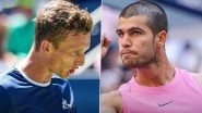 Jiri Lehecka vs Carlos Alcaraz US Open 2025 Live Streaming Online: Get Live Telecast of Men&rsquo;s Singles Quarter-Final Tennis Match in India